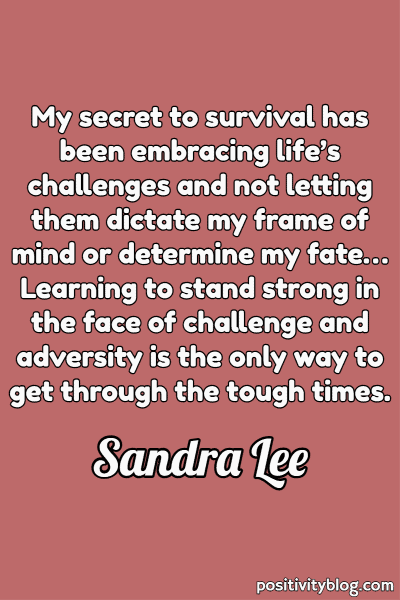A quote by Sandra Lee.