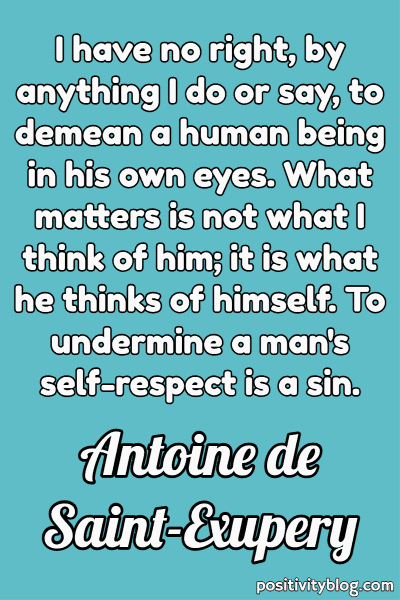 A quote by Antoine de Saint-Exupery.