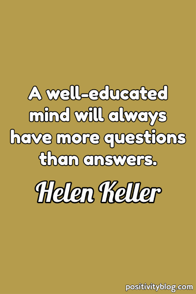 Education Quote by Helen Keller