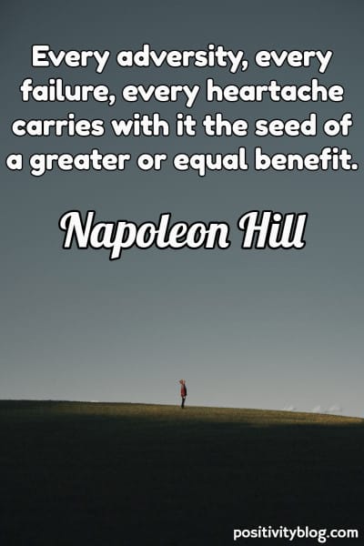 A quote by Napoleon Hill.
