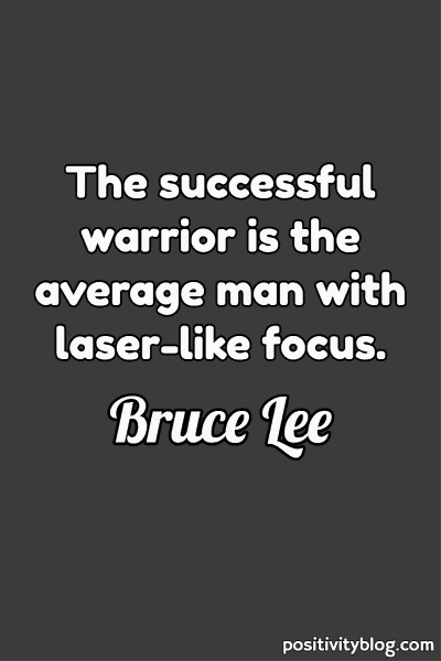 A quote by Bruce Lee.