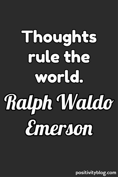 A quote by Ralph Waldo Emerson.