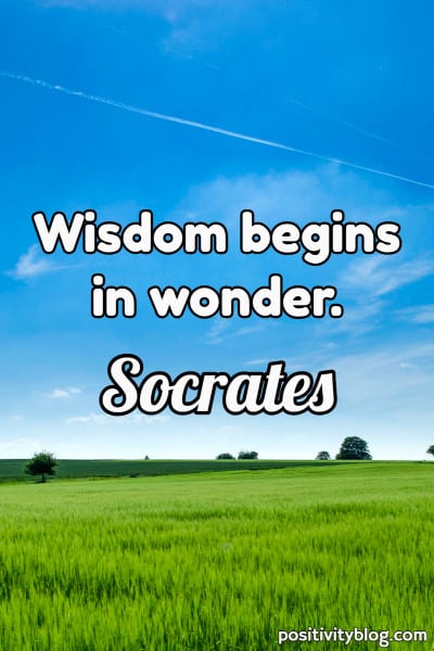 A quote by Socrates.