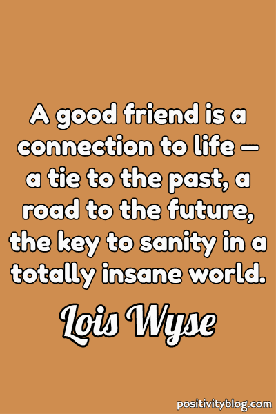 Friendship Quote by Lois Wyse