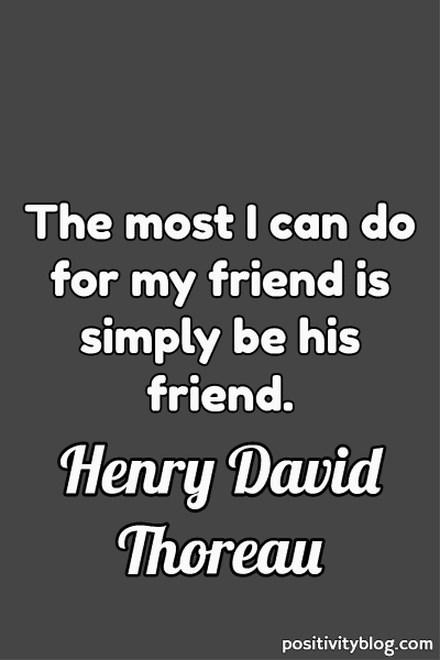 Friendship Quote by Henry David Thoreau