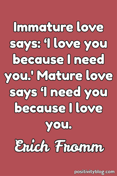 Love Quote by Erich Fromm