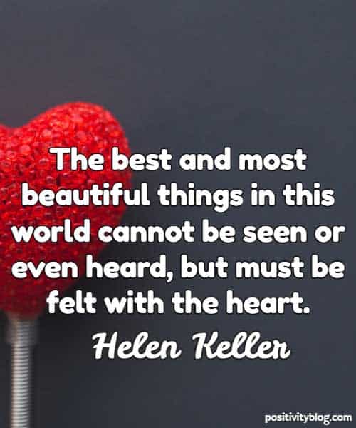 Love Quote by Helen Keller