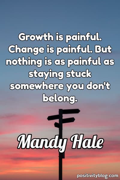 A quote by Mandy Hale.