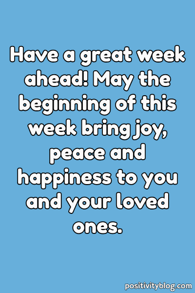 A blessing about joy and peace to you and your loved one.