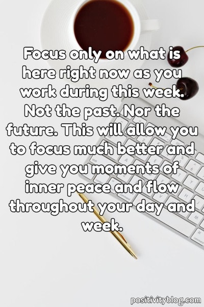 A new week blessing on focus.