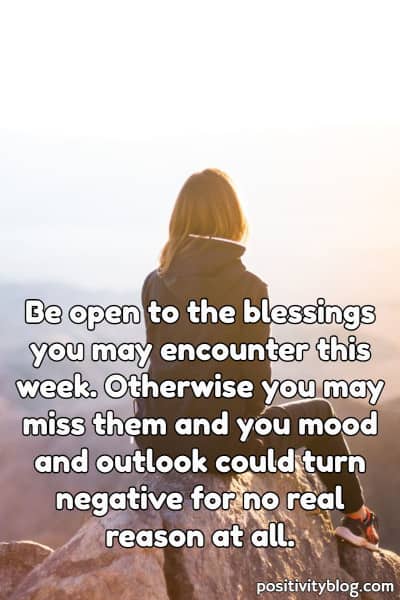 A new week blessing on being open.