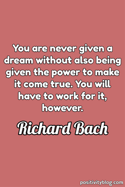 A quote by Richard Bach.
