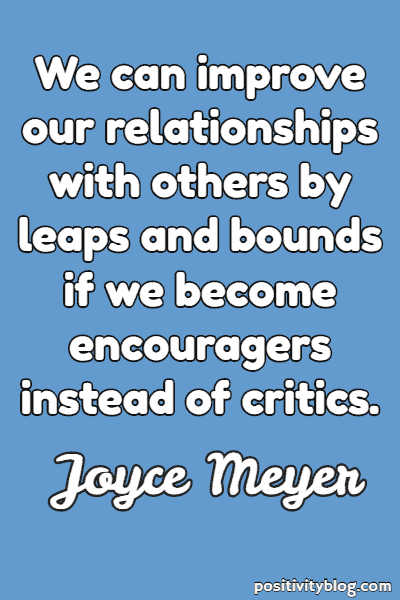 Relationship Quote by Joyce Meyer