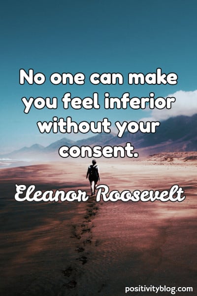 Self-Love Quote By Eleanor Roosevelt