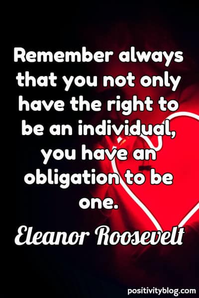 Self Care Quote by Eleanor Roosevelt