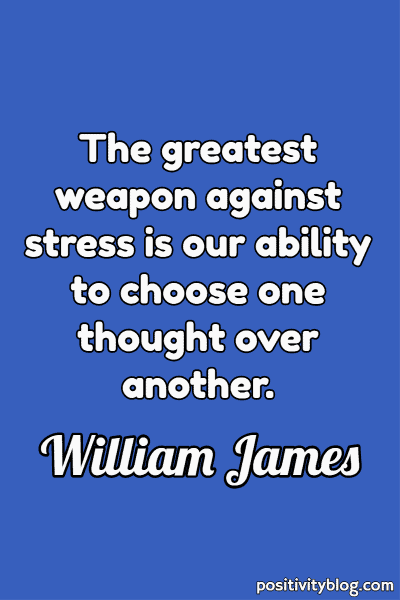 Quote on Stress by William James