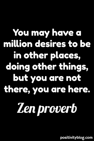 Zen Proverb on Stress