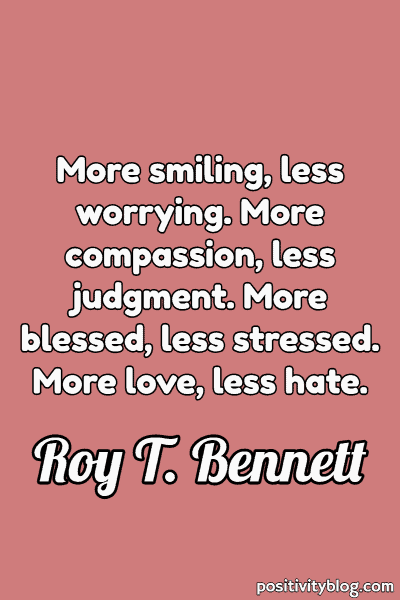A Thursday blessing by Roy T. Bennett.