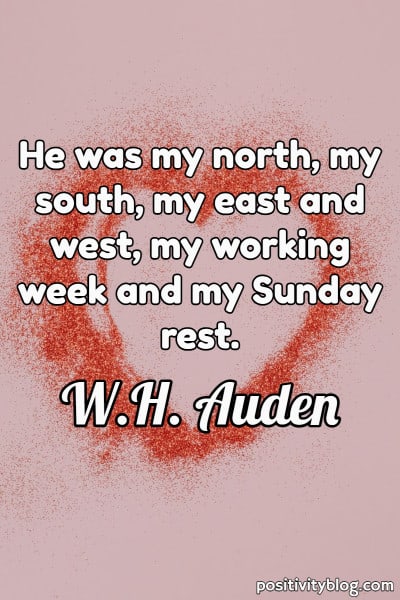 A quote by W.H. Auden.