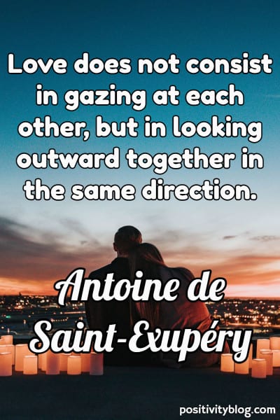 A quote by Antoine de Saint-Exupéry.