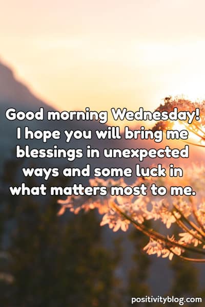 A Wednesday blessing on unexpected blessings.