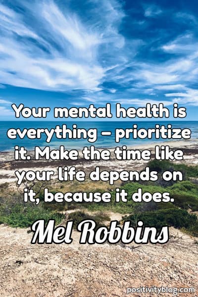A quote by Mel Robbins.