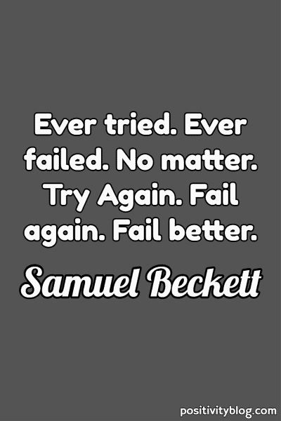 Word of Encouragement by Samuel Beckett