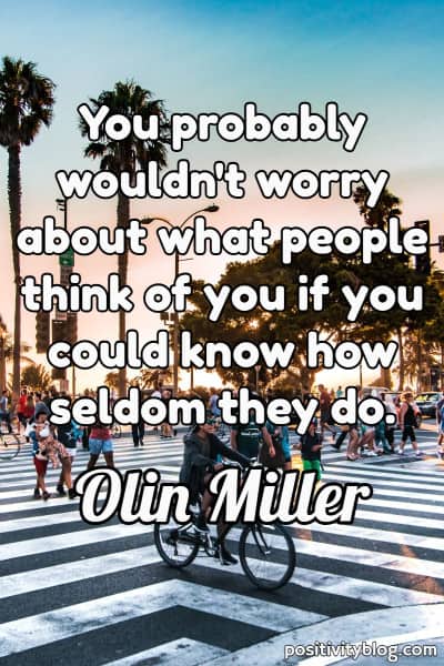 A quote on worry by Olin Miller.